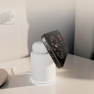 SBS 2-in-1 Wireless Magnetic Charging Station - White