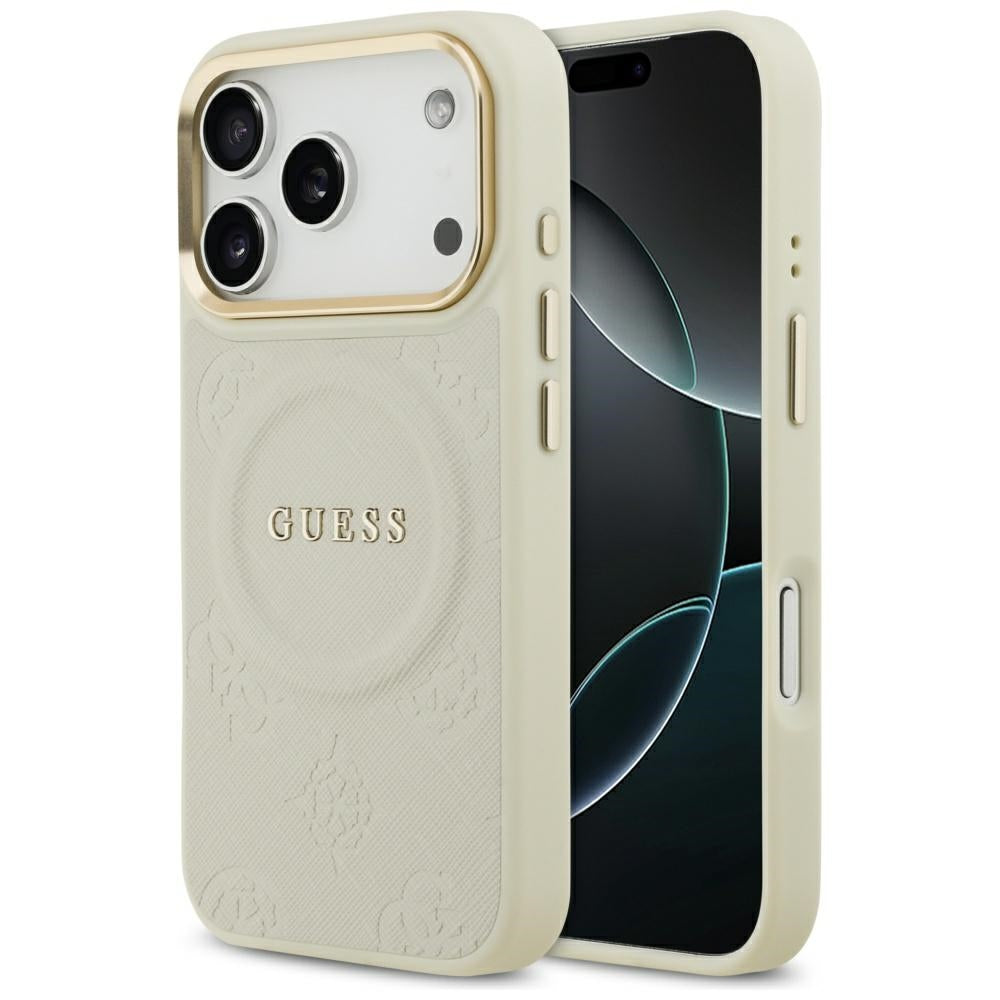 Guess Peony Hot Stamp MagSafe Case for iPhone 17 Pro