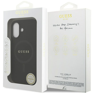 Guess Saffiano Classic Logo MagSafe case for iPhone 17 - black