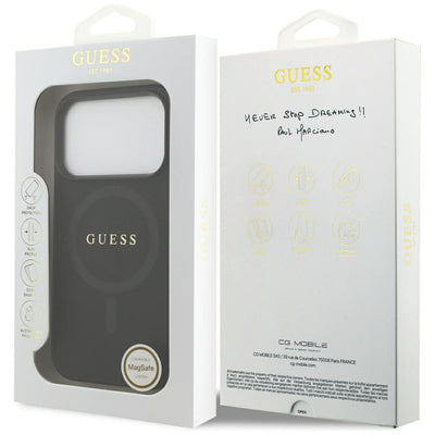 Guess Saffiano Classic Logo MagSafe Case for iPhone 17 Pro - Black