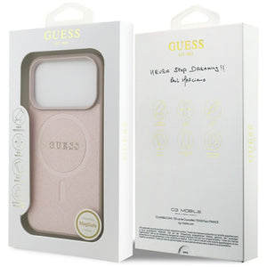 Guess Saffiano Classic Logo MagSafe Case for iPhone 17 Pro - Pink