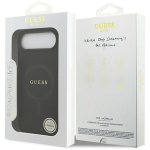 Guess Saffiano Classic Logo MagSafe case for iPhone Air - black