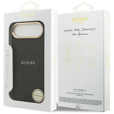 Guess Peony Hot Stamp MagSafe Case for iPhone Air - Black