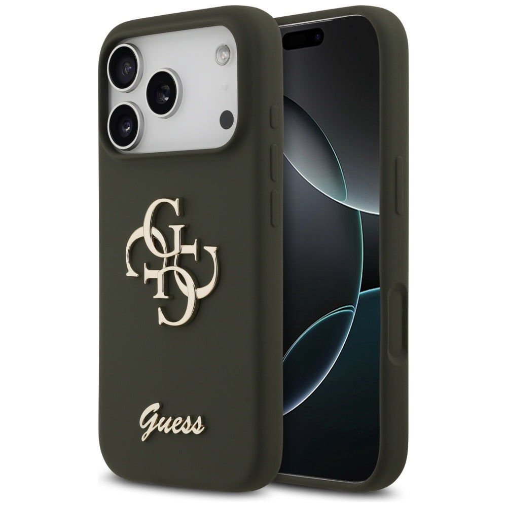 Guess Silicone Big 4G Script Case for iPhone 17 Pro