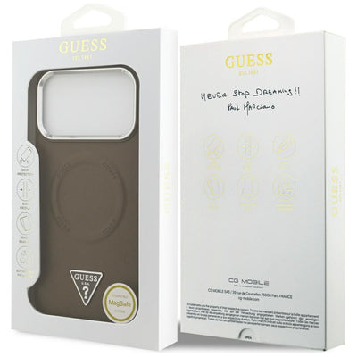 Guess Triangle Logo MagSafe case for iPhone 17 Pro - brown