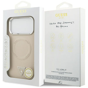 Guess Triangle Logo MagSafe Case for iPhone 17 Pro Max - Beige