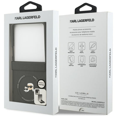 Karl Lagerfeld Karl&amp;Choupette Pins MagSafe Case for Samsung Galaxy Z Flip 7 - Black