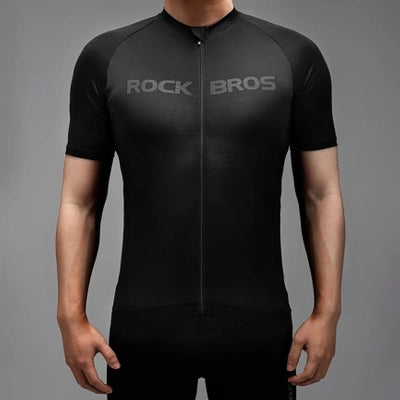 Rockbros 15120002005 Cycling Jersey with Short Sleeves XXL - Black