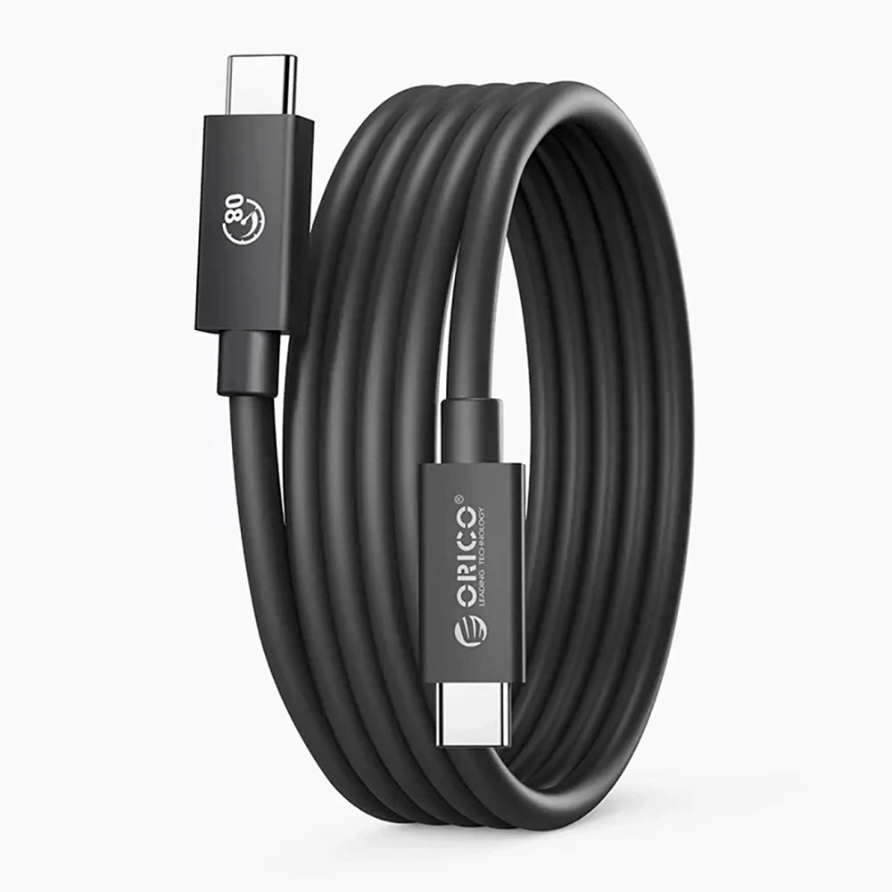 Orico USB4 Thunderbolt5 Cable 80Gbps 240W USB-C to USB-C 1m - Black