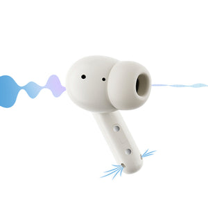 QCY Buds In-Ear Headphones with ENC SBC IPX4 Bluetooth 5.4 - White