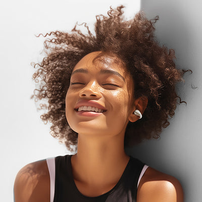 OWS QCY Crossky C30 Earphones with Clip IPX4 Bluetooth 5.4 - White