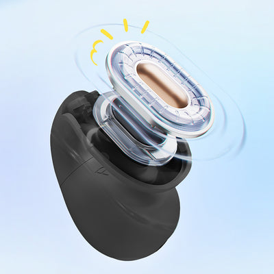 OWS QCY Crossky C10 Earphones with ENC Clip IPX5 Bluetooth 5.4 - Black