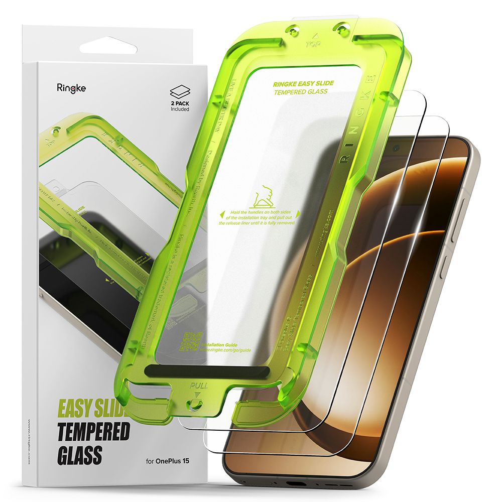 Ringke Easy Slide 2-Pack Tempered Glass for OnePlus 15
