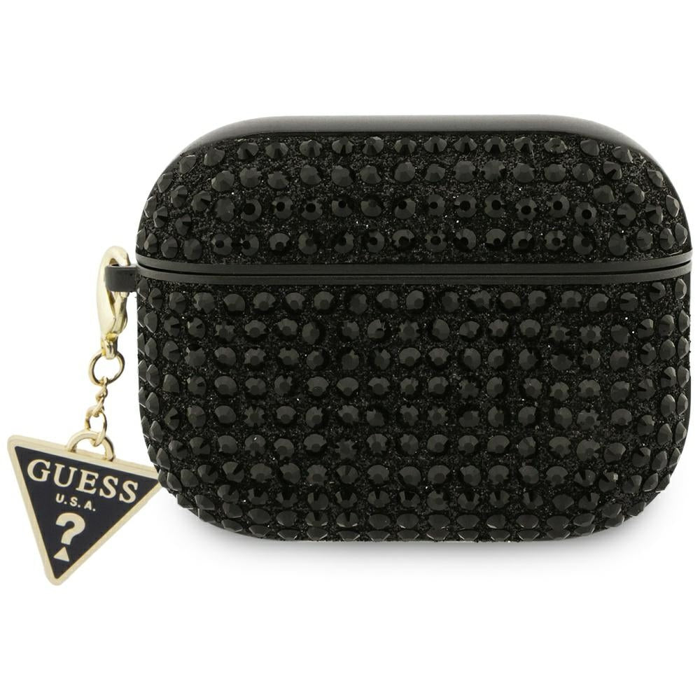 Guess Rhinestone Triangle Charm Case for AirPods Pro 3 - Black