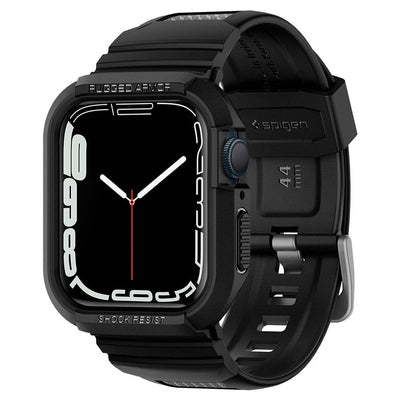 Spigen Rugged Armor Pro Case with Strap for Apple Watch 4 / 5 / 6 / 7 / 8 / SE (44/45 mm) - Black