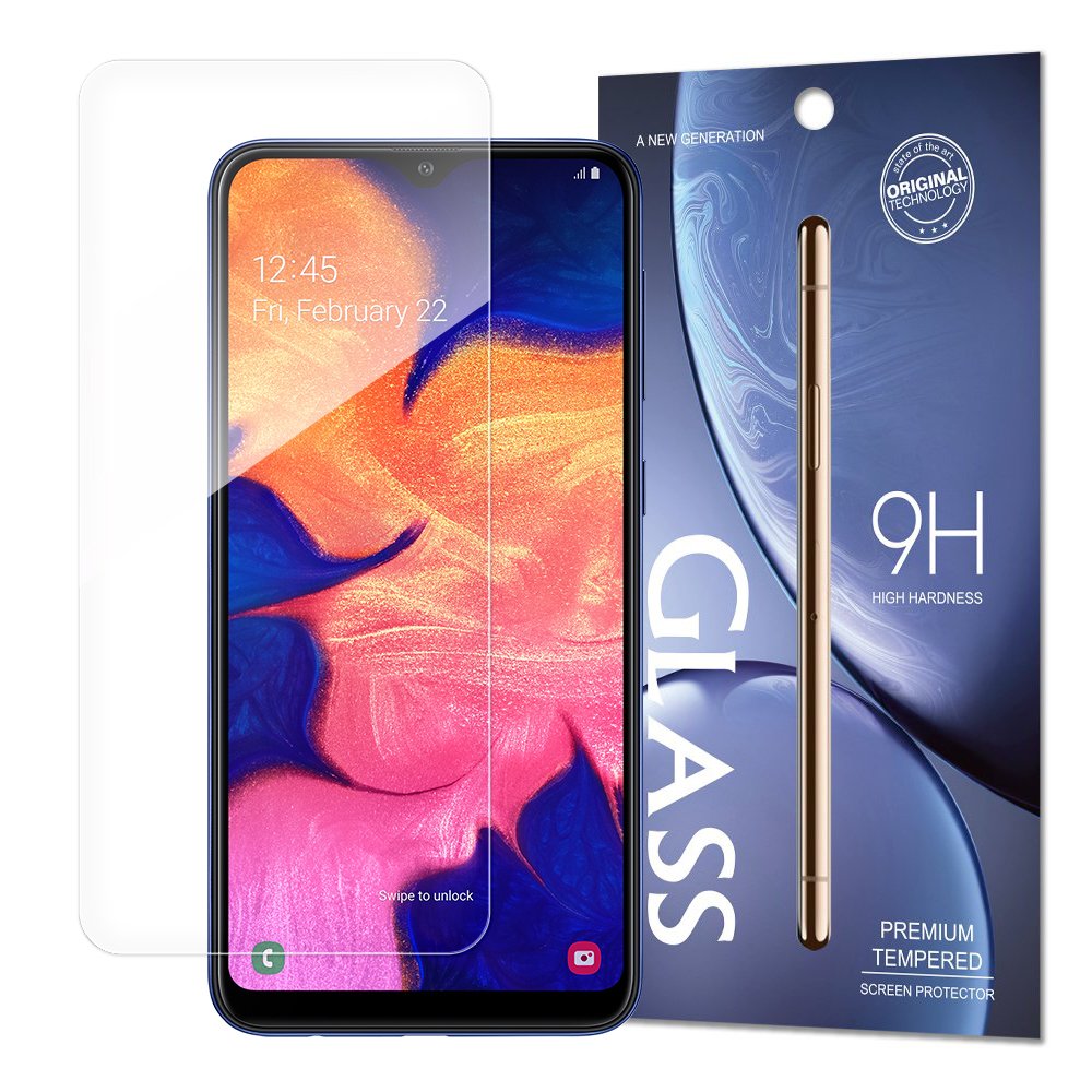 Grūdinto stiklo 9H ekrano apsauga, skirta „Samsung Galaxy A10“ (pakuotė – vokas)