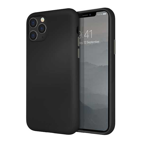„Uniq Lino Hue“ dėklas, skirtas „iPhone 11 Pro“ – juodas