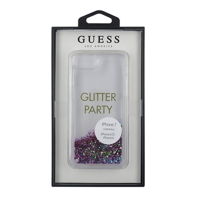 Guess GUHCP7GLUQPU iPhone 6/7/8 /SE 2020 / SE 2022 purple/purple hard case Liquid Glitter Party