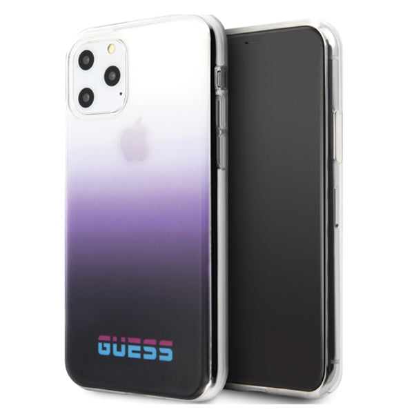 „Guess“ GUHCN65DGCPI kietas „iPhone 11 Pro Max“ violetinis/pereinančio violetinio atspalvio dėklas, Kalifornija