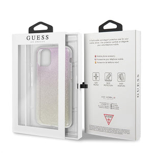 Guess GUHCN65PCUGLGPI iPhone 11 Pro Max rose gold/gold pink hard case Gradient Glitter
