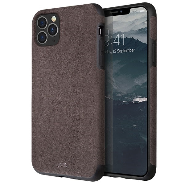 „Uniq Sueve“ dėklas, skirtas „iPhone 11 Pro Max“ – tamsiai pilkas