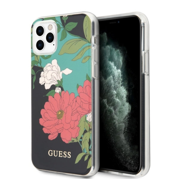 „Guess“ GUHCN65IMLFL01 „iPhone 11 Pro Max“ juodas/juodas „N°1 Flower Collection“