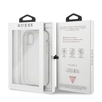 Guess GUHCN58PCGLSI iPhone 11 Pro silver/silver hard case Glitter