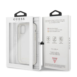 Guess GUHCN65PCGLSI iPhone 11 Pro Max silver/silver hard case Glitter