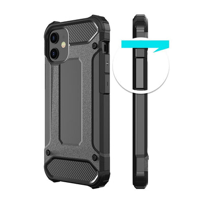 Hybrid Armor Case Tough Rugged Cover for iPhone 12 Pro Max black