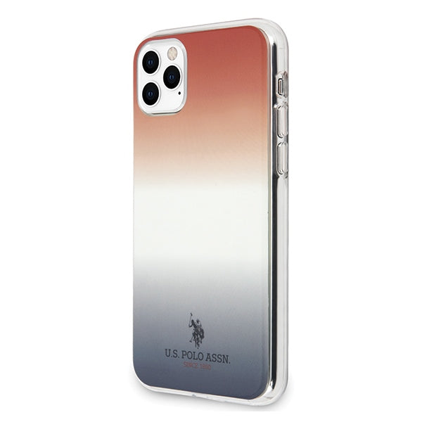 US Polo USHCN65TRDGRB iPhone 11 Pro Max czerwono-niebieski/mėlyna ir raudona gradiento raštų kolekcija