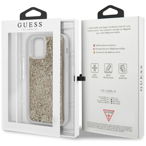 Guess GUHCP12SLG4GSLG iPhone 12 mini 5.4" gold/gold hardcase 4G Liquid Glitter