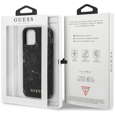 Guess Marble Case for iPhone 12 mini - Black