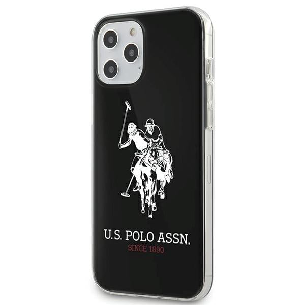 US Polo USHCP12LTPUHRBK iPhone 12 Pro Max 6,7" czarny/juodas blizgus didelis logotipas