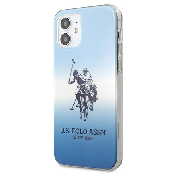 „US Polo Assn.“ gradientinio rašto kolekcijos „iPhone 12 mini“ dėklas – mėlynas