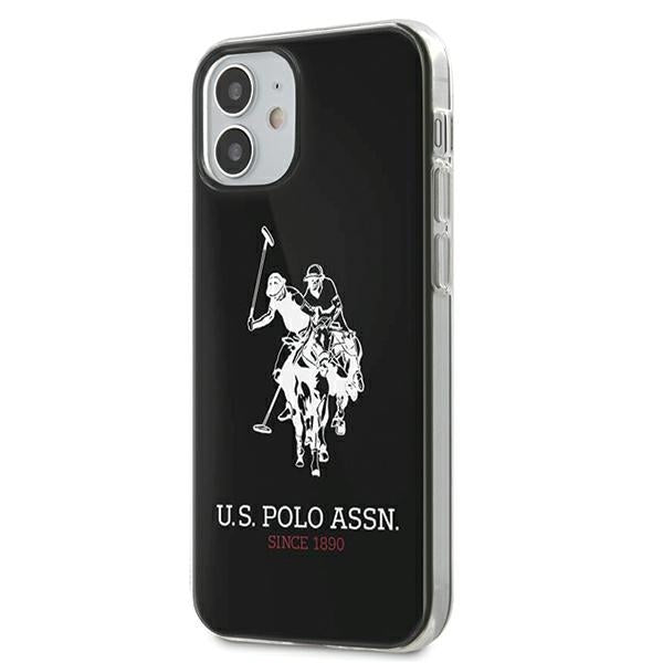 US Polo USHCP12STPUHRBK iPhone 12 mini 5,4" czarny/juodas blizgus didelis logotipas