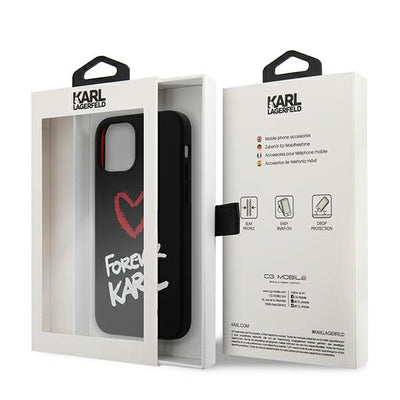 Karl Lagerfeld Silicone Forever Karl Case for iPhone 12 mini 5.4" - black