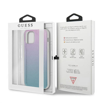 Guess 4G 3D Pattern Collection Case for iPhone 12 Pro Max - Blue and Pink