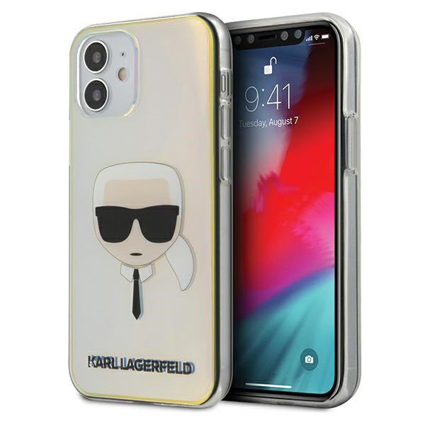 Karl Lagerfeld Iridescent Karl's Head Case for iPhone 12 mini - Multicolor