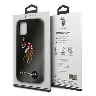 US Polo USHCP12MPUGFLBK iPhone 12/12 Pro 6.1" black/black Polo Embroidery Collection