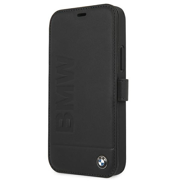 Etui BMW BMFLBKP12SSLLBK iPhone 12 mini 5,4" czarny/juoda knyga Parašas