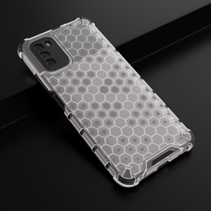 Honeycomb Case armor cover with TPU Bumper for Xiaomi Poco M3 transparent