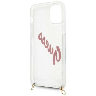 Guess Script Vintage iPhone 12 Pro Max 6.7" Case - Pink