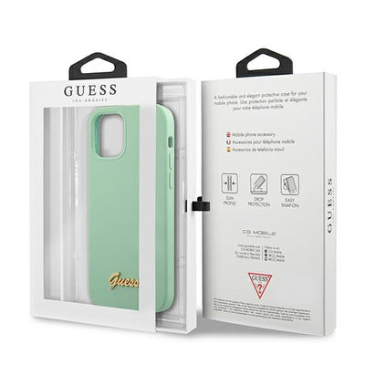 Guess GUHCP12SLSLMGGN iPhone 12 mini 5.4" green/green hardcase Metal Logo Script