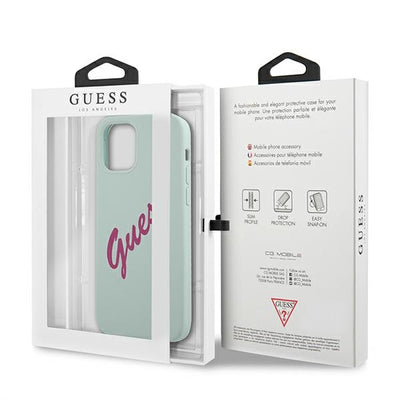 Guess GUHCP12SLSVSBF iPhone 12 mini 5.4" blue fuchsia/blue fuschia hardcase Silicone Vintage