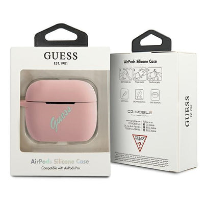 Guess GUACAPLSVSPG AirPods Pro cover rose green/pink green Silicone Vintage