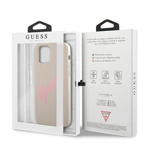 Guess GUHCP12LLSVSGP iPhone 12 Pro Max 6.7" gray pink/grey pink hardcase Silicone Vintage