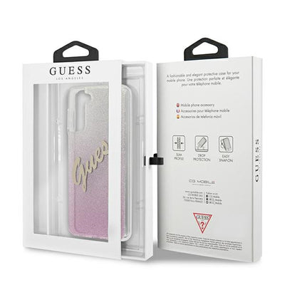 Guess GUHCS21MPCUGLSPI S21+ G996 pink/pink hardcase Glitter Gradient Script