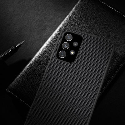 Nillkin Textured Case durable reinforced case with gel frame and nylon back for Samsung Galaxy A72 4G black