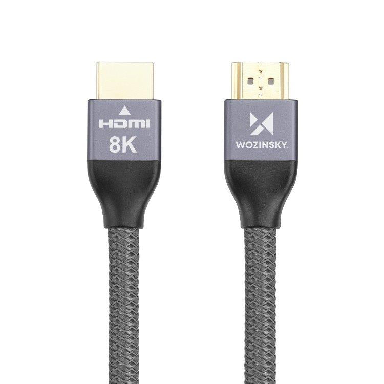 Wozinsky HDMI 2.1 Cable 8K 60 Hz 48 Gbps / 4K 120 Hz / 2K 144 Hz 1 m Silver (WHDMI-10)