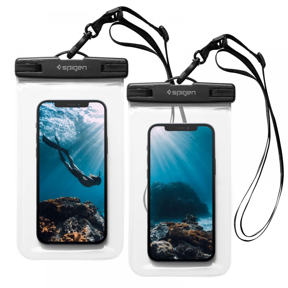 „Spigen Spigen Aqua Shield A601“ dėklas, atsparus vandeniui IPX8 - skaidrus, 2 vnt.